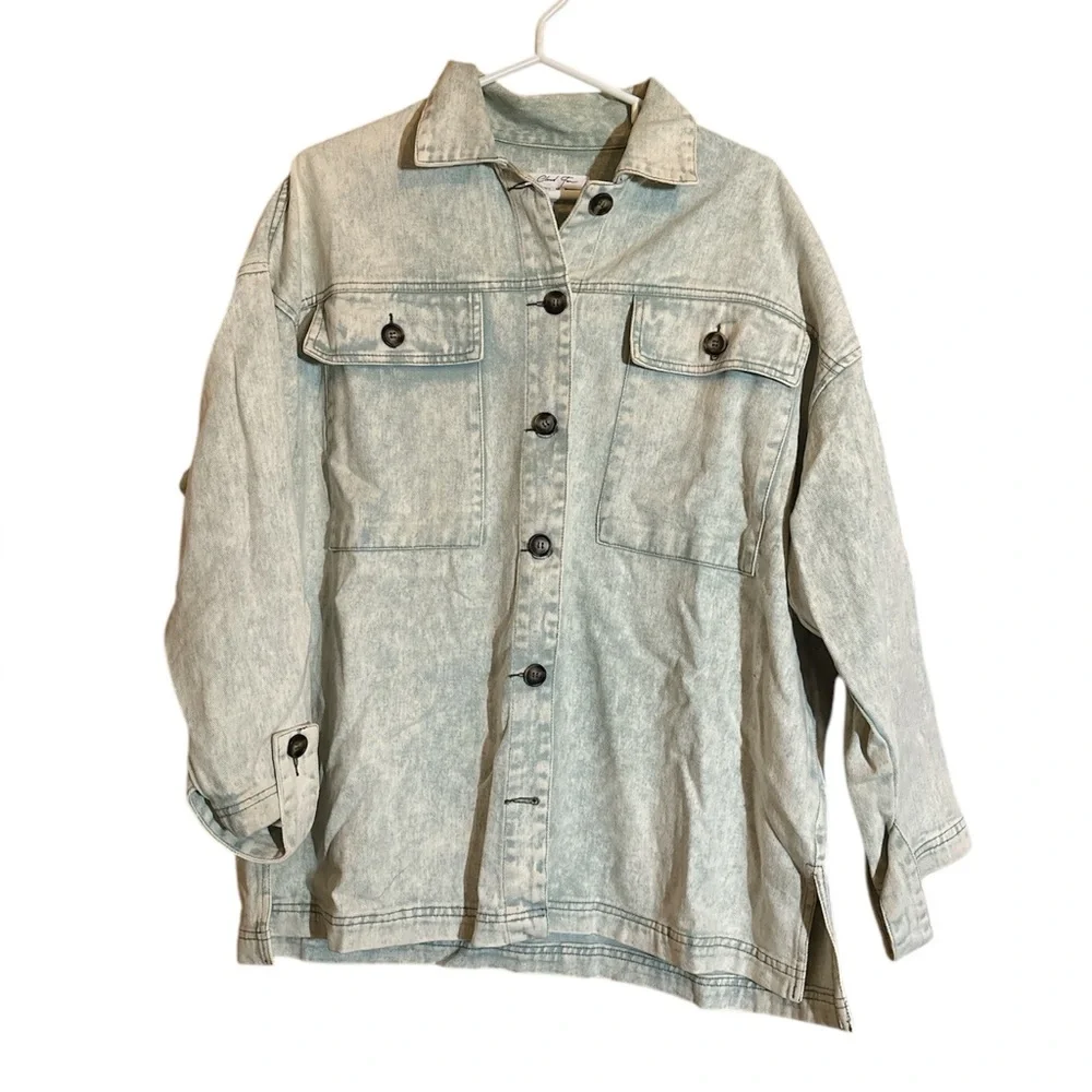 Light Denim Button-Up Jacket - Picture 2 of 4